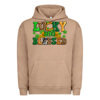 Pigment Burro lucky and blessed with coins and shamrocks Urban Hoodie - AdoDesignShop