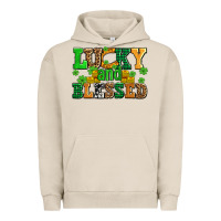 Pigment French Oak lucky and blessed with coins and shamrocks Urban Hoodie - AdoDesignShop