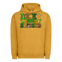 Pigment Peanut Butter lucky and blessed with coins and shamrocks Urban Hoodie - AdoDesignShop