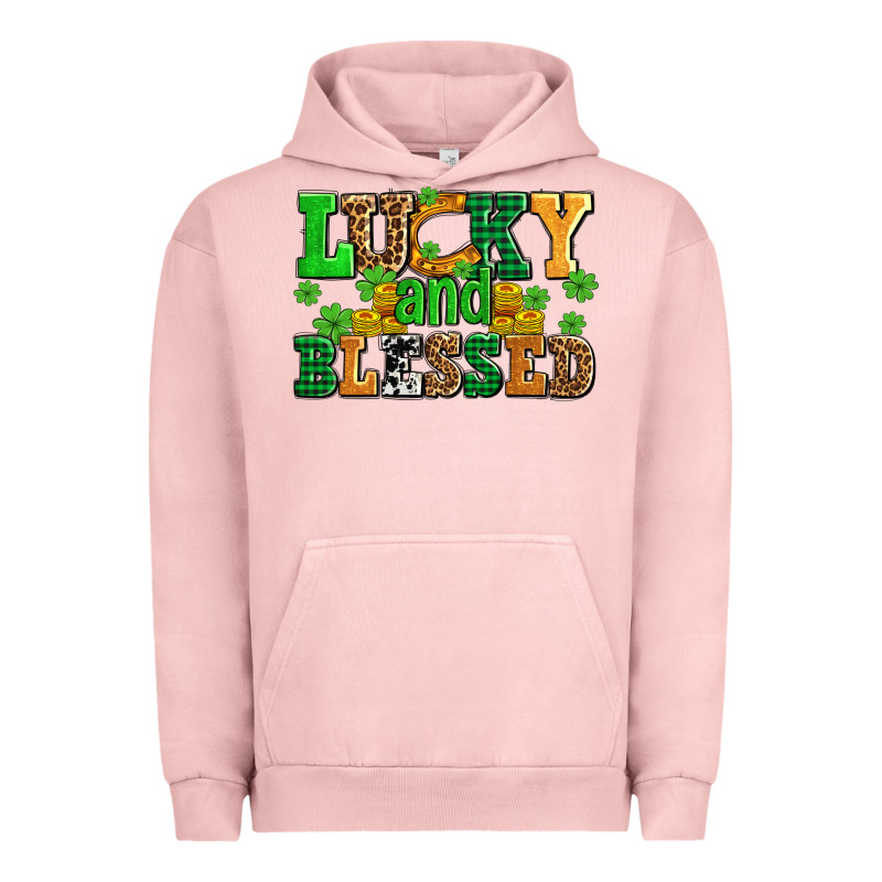 Lucky And Blessed With Coins And Shamrocks Urban Hoodie by AdoDesignShop | Teevron