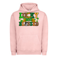 Pigment Salmon lucky and blessed with coins and shamrocks Urban Hoodie - AdoDesignShop