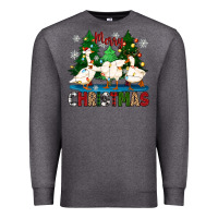 Charcoal Heather merry christmas duck Premium Sweatshirt - Zillion Design Studio