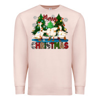 Pale Pink merry christmas duck Premium Sweatshirt - Zillion Design Studio