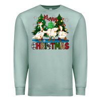Seafoam merry christmas duck Premium Sweatshirt - Zillion Design Studio