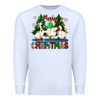 White merry christmas duck Premium Sweatshirt - Zillion Design Studio