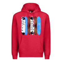 Cardinal Western Farm Life Cowhide Wood Blue Glitter Brush Stroke Premium Hoodie - Bettercallsaul