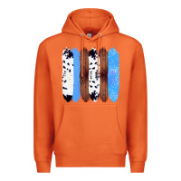 Carrot Western Farm Life Cowhide Wood Blue Glitter Brush Stroke Premium Hoodie - Bettercallsaul