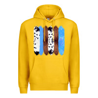 Lemon Western Farm Life Cowhide Wood Blue Glitter Brush Stroke Premium Hoodie - Bettercallsaul