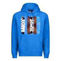 True Royal Western Farm Life Cowhide Wood Blue Glitter Brush Stroke Premium Hoodie - Bettercallsaul