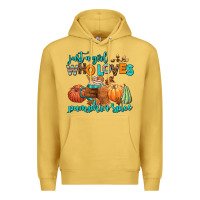 Antique Gold just a girl who loves pumpkin spice Premium Hoodie - AdoDesignShop