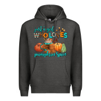 Charcoal Heather just a girl who loves pumpkin spice Premium Hoodie - AdoDesignShop