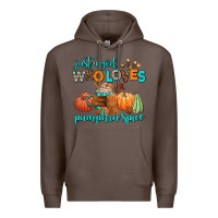 Coffee just a girl who loves pumpkin spice Premium Hoodie - AdoDesignShop