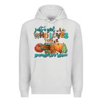 Dove Grey just a girl who loves pumpkin spice Premium Hoodie - AdoDesignShop