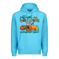 Ocean Blue just a girl who loves pumpkin spice Premium Hoodie - AdoDesignShop