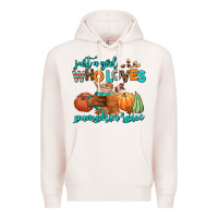 Pale Pink just a girl who loves pumpkin spice Premium Hoodie - AdoDesignShop