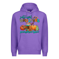Purple just a girl who loves pumpkin spice Premium Hoodie - AdoDesignShop