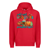 Red just a girl who loves pumpkin spice Premium Hoodie - AdoDesignShop