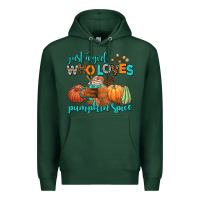 Sports Green just a girl who loves pumpkin spice Premium Hoodie - AdoDesignShop