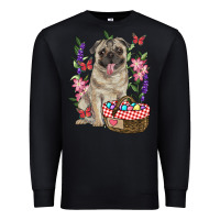 Black easter pug Premium Sweatshirt - RanaPortraitStore