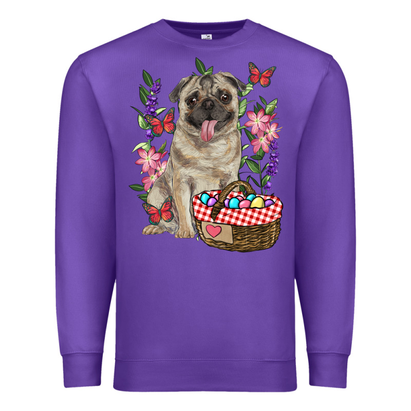 Easter Pug Premium Sweatshirt by RanaPortraitStore | Teevron