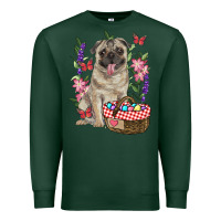 Sports Green easter pug Premium Sweatshirt - RanaPortraitStore