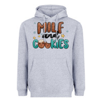 Heather Grey milf and cookies Heavyweight Hoodie - MaliasSmallBusiness