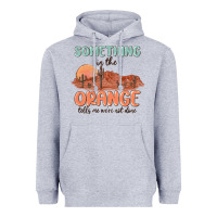 Heather Grey something in the orange Heavyweight Hoodie - MaliasSmallBusiness