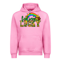 Fuchsia Pink feeling lucky with coins Urban Hoodie - AdoDesignShop