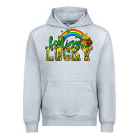 Heather Grey feeling lucky with coins Urban Hoodie - AdoDesignShop