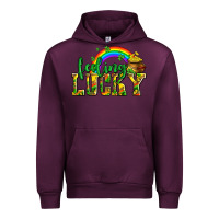 Mauve Wine feeling lucky with coins Urban Hoodie - AdoDesignShop