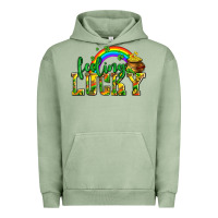 Pigment Oil Green feeling lucky with coins Urban Hoodie - AdoDesignShop