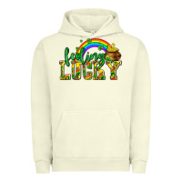 Pigment Pistachio feeling lucky with coins Urban Hoodie - AdoDesignShop