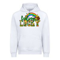 White feeling lucky with coins Urban Hoodie - AdoDesignShop
