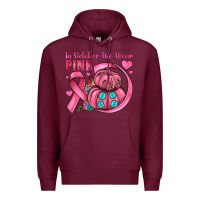 Burgundy in october we wear pink Premium Hoodie - JahusDesignShop