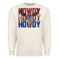 Howdy Howdy Howdy 4th Of July Bull Skull Billie Wi Premium Sweatshirt | Teevron