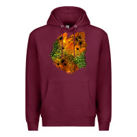 Burgundy spider leopard  halloween patch Premium Hoodie - BundleAndBundleShop