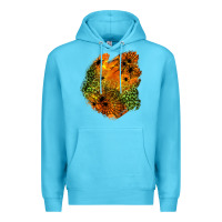 Ocean Blue spider leopard  halloween patch Premium Hoodie - BundleAndBundleShop
