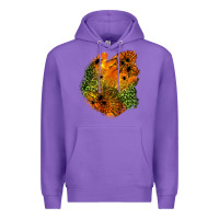 Purple spider leopard  halloween patch Premium Hoodie - BundleAndBundleShop