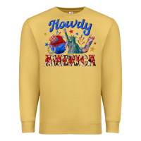 Antique Gold howdy america western Premium Sweatshirt - texasbilliewilder