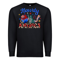 Black howdy america western Premium Sweatshirt - texasbilliewilder