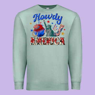 Premium Sweatshirt howdy america western
