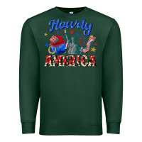 Sports Green howdy america western Premium Sweatshirt - texasbilliewilder