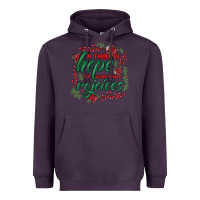 Plum a thrill of hope the weary world rejoices Heavyweight Hoodie - MaliasSmallBusiness