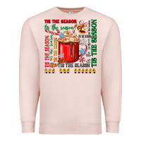 Pale Pink tis the season Premium Sweatshirt - Zillion Design Studio