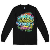 Black sunrise sunburn sunset repeat Long Sleeve Tee - BarkalooDesign