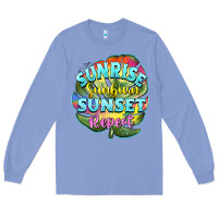 Colony Blue sunrise sunburn sunset repeat Long Sleeve Tee - BarkalooDesign