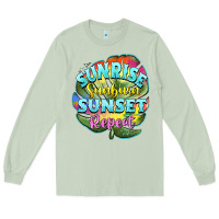 Matcha sunrise sunburn sunset repeat Long Sleeve Tee - BarkalooDesign