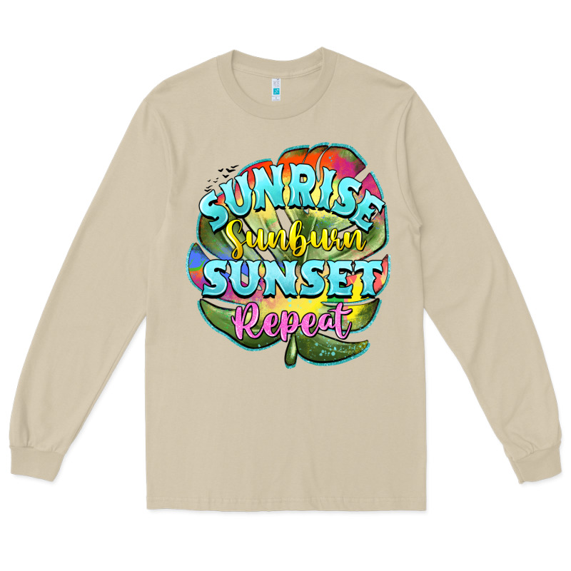 Sunrise Sunburn Sunset Repeat Long Sleeve Tee by BarkalooDesign | Teevron