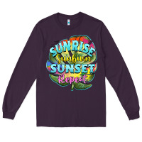 Plum sunrise sunburn sunset repeat Long Sleeve Tee - BarkalooDesign