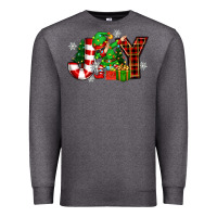 Charcoal Heather christmas joy elf Premium Sweatshirt - Zillion Design Studio